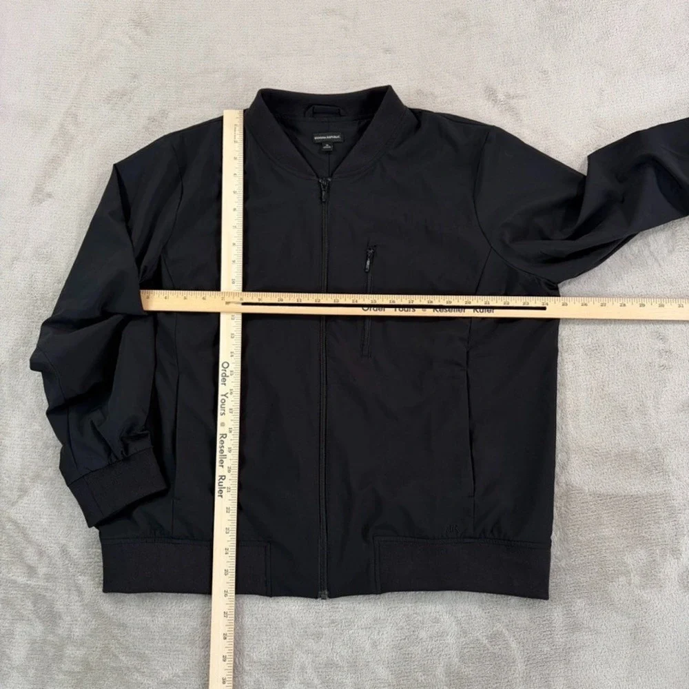 Banana Republic Performance Bomber Jacket in Black Men XL Full Zip NWOT $139